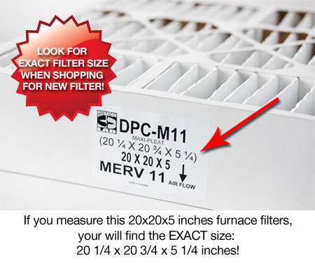 how to find size of furnace filter